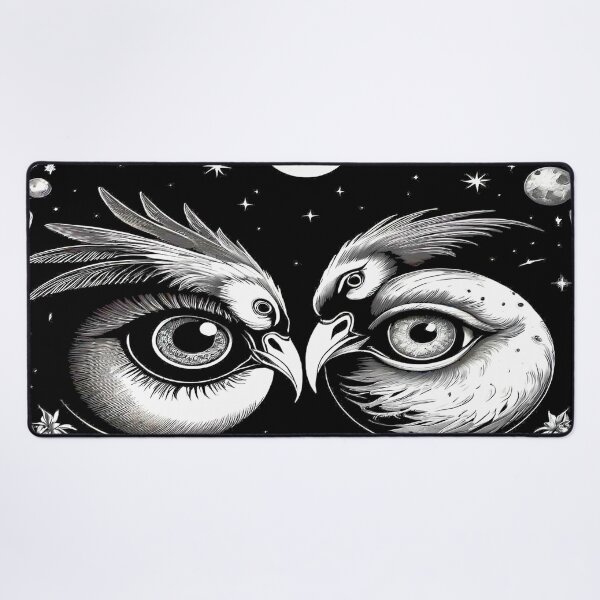 Item preview, Mystical Bird's Eyes and Celtic Night in B&W. designed and sold by Giulivo Store Graphic.