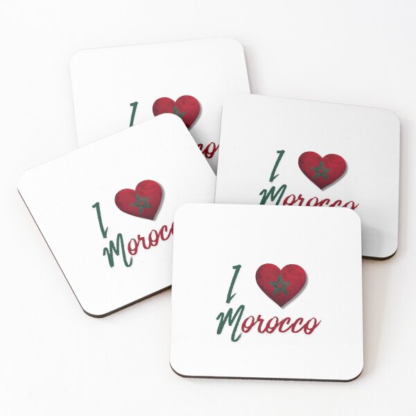 Item preview, I Love Morocco - Classic Flag Heart designed and sold by positivitymed.