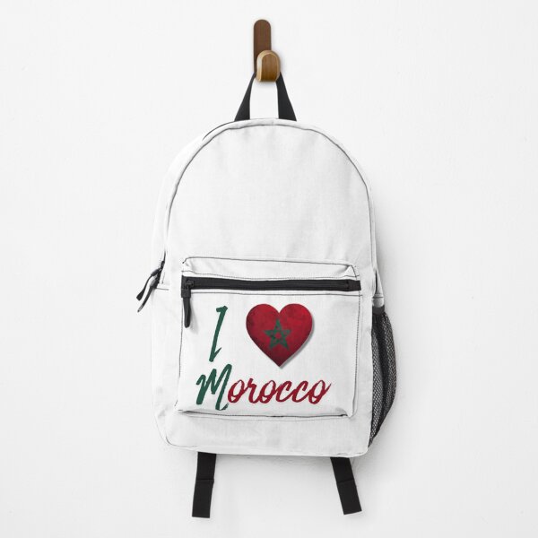 Item preview, I Love Morocco - Classic Flag Heart designed and sold by positivitymed.