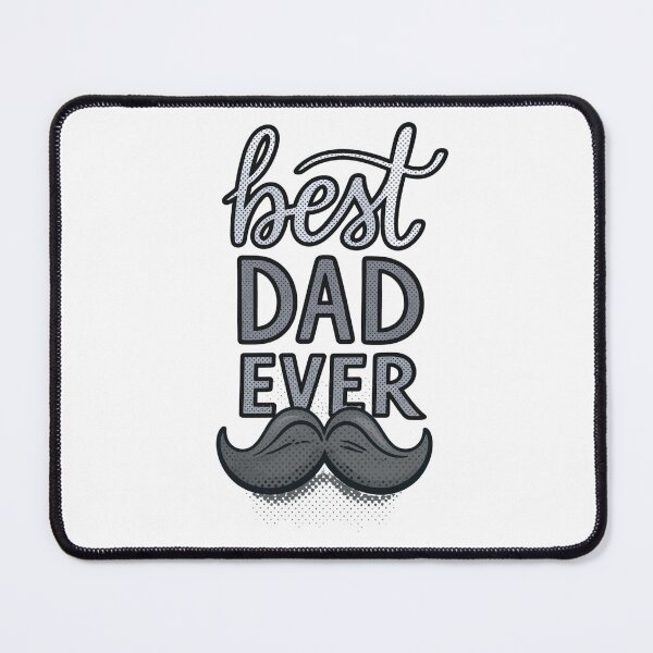 Item preview, Best Dad Ever with Black/White/Gray Mustache designed and sold by JeweledDesigns.