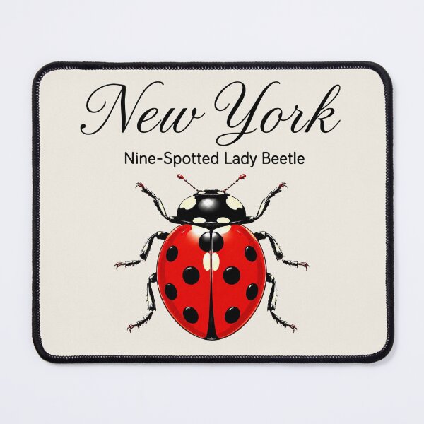Item preview, New York Nine-Spotted Lady Beetle Retro Poster designed and sold by The-Drip-Studio.