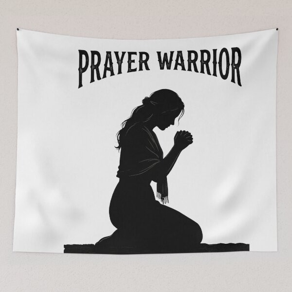 Item preview, Prayer Warrior Christian Faith Praying Woman Minimalist Art designed and sold by digitalbob60.