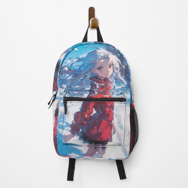 Item preview, Illyasviel Fate Stay Night Snowy Winter Red Coat Gentle Anime Girl designed and sold by SuperTeamCanada.