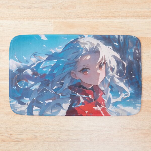 Item preview, Illyasviel Fate Stay Night Snowy Winter Red Coat Gentle Anime Girl designed and sold by SuperTeamCanada.