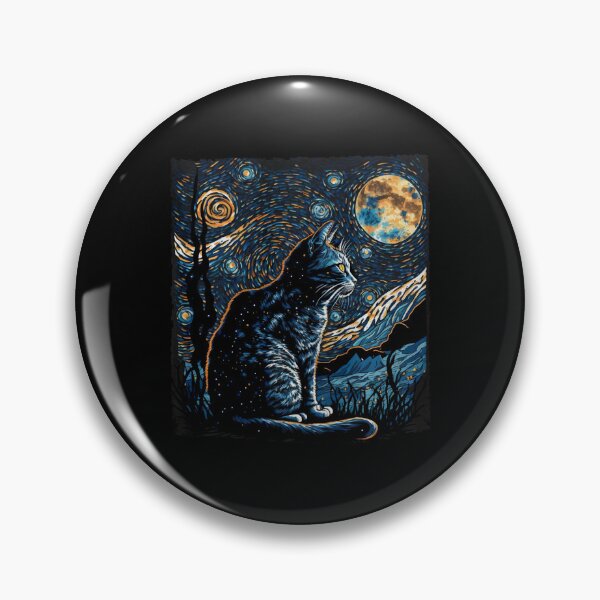 Item preview, Starry Night Cat Van Gogh Cat Lover Cat Mom, Cat Dad  designed and sold by Littermin.
