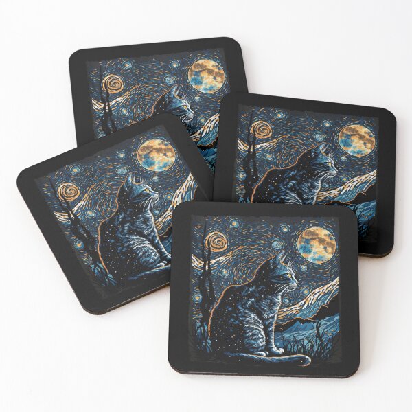 Item preview, Starry Night Cat Van Gogh Cat Lover Cat Mom, Cat Dad  designed and sold by Littermin.