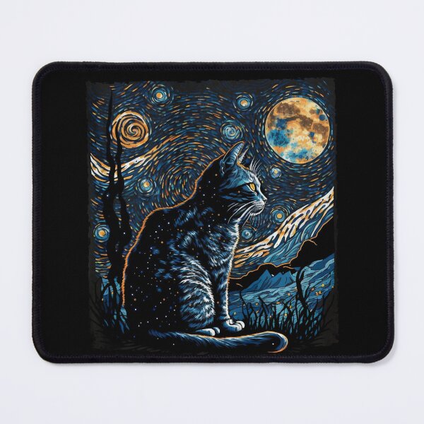 Item preview, Starry Night Cat Van Gogh Cat Lover Cat Mom, Cat Dad  designed and sold by Littermin.