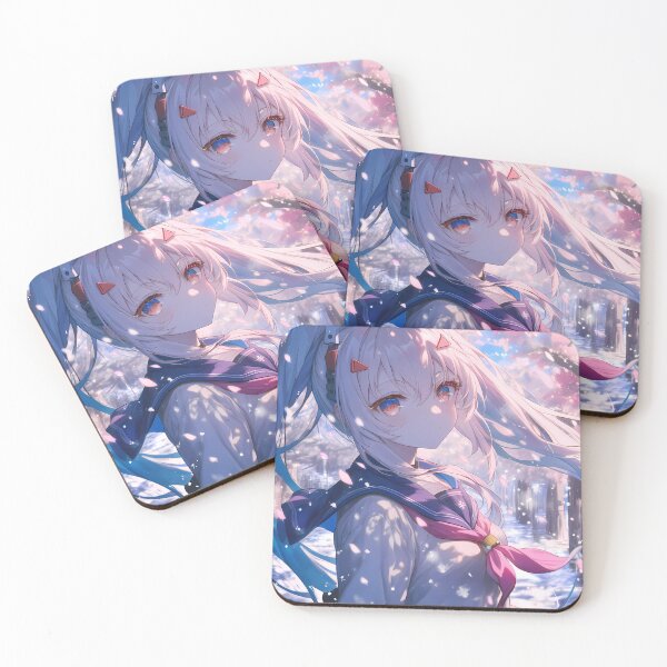 Item preview, Ayanami Azur Lane Snow Cherry Blossoms Twilight School Uniform Blue Hair designed and sold by SuperTeamCanada.
