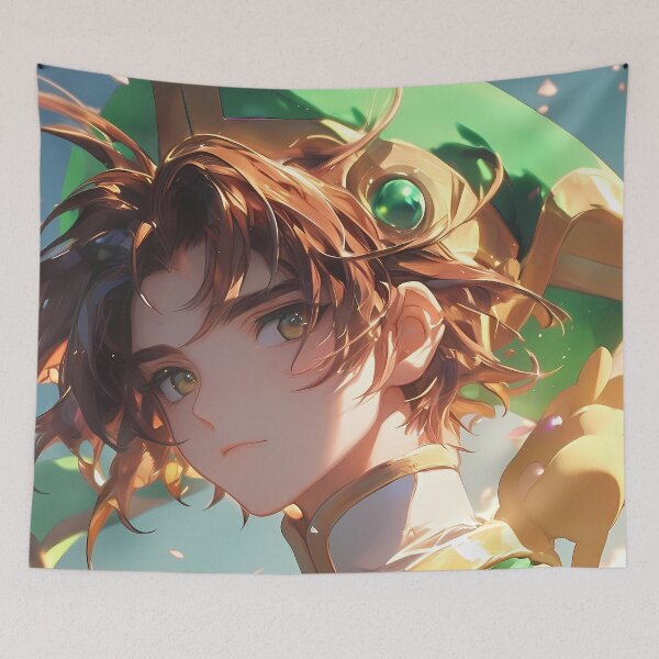 Item preview, Syaoran Li Cardcaptor Sakura Determined Gaze Green Outfit Cherry Petals designed and sold by SuperTeamCanada.