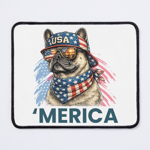 Item preview, French Bulldog America Patriotic Vintage Dog Lover T-Shirt for USA Pet Owners designed and sold by Teetreasure2.