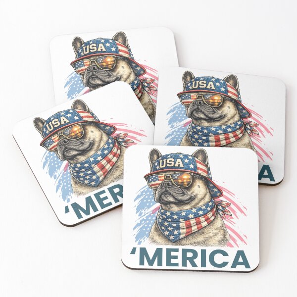 Item preview, French Bulldog America Patriotic Vintage Dog Lover T-Shirt for USA Pet Owners designed and sold by Teetreasure2.