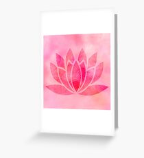 Lotus Flower Symbol In Soft Pink Greeting Card