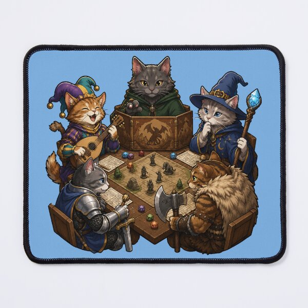Item preview, Fantasy Cats Tabletop RPG Game Night designed and sold by extrisiceye.