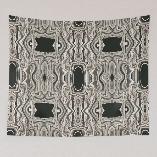 Item preview, Abstract Agate Mirror Pattern | Black Grey Marble Geode Symmetrical  designed and sold by Dino-Lune.