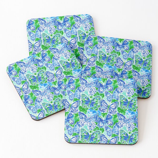 Item preview, Blue & Green Butterfly Pattern | Preppy Colorful Butterfly Design designed and sold by ThePreppyArtist.