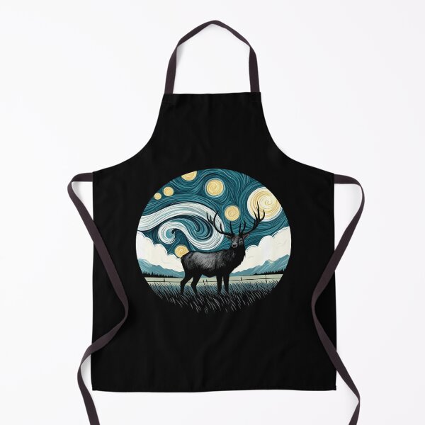 Item preview, Moose Hunter Hunting - Van Gogh Starry Night Style designed and sold by Littermin.