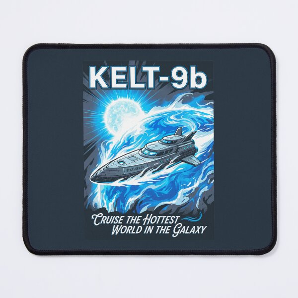 Item preview, KELT-9b Hot Planet Retro NASA Travel Poster designed and sold by RetroRewind Studio.