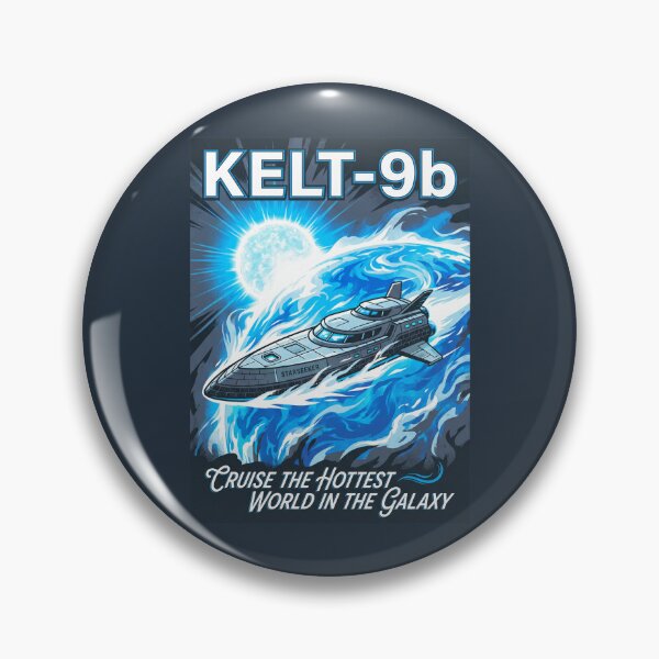 Item preview, KELT-9b Hot Planet Retro NASA Travel Poster designed and sold by RetroRewind Studio.