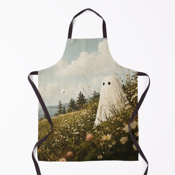 Item preview, Gentle Ghost Wandering Through a Wildflower Hillside Afternoon designed and sold by ferminhays.