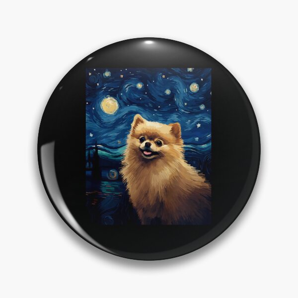 Item preview, Pomeranian Dog Starry Night Van Gogh Art Lover  designed and sold by Littermin.