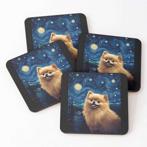 Item preview, Pomeranian Dog Starry Night Van Gogh Art Lover  designed and sold by Littermin.