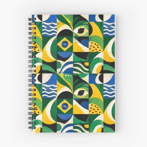 Item preview, Abstract Brazilian Geometric Seamless Pattern in Green, Yellow and Blue designed and sold by optimusprime39.