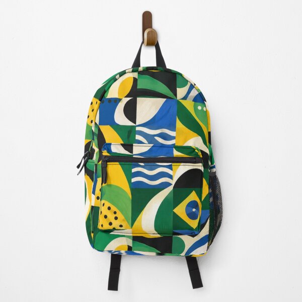 Item preview, Abstract Brazilian Geometric Seamless Pattern in Green, Yellow and Blue designed and sold by optimusprime39.