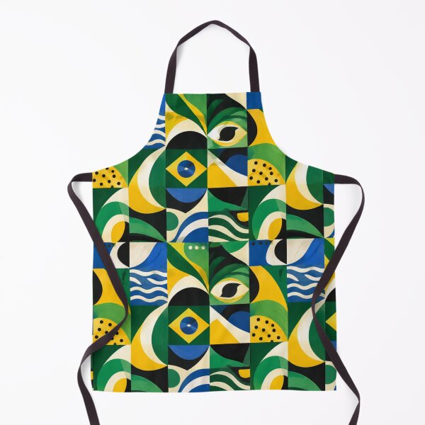 Item preview, Abstract Brazilian Geometric Seamless Pattern in Green, Yellow and Blue designed and sold by optimusprime39.