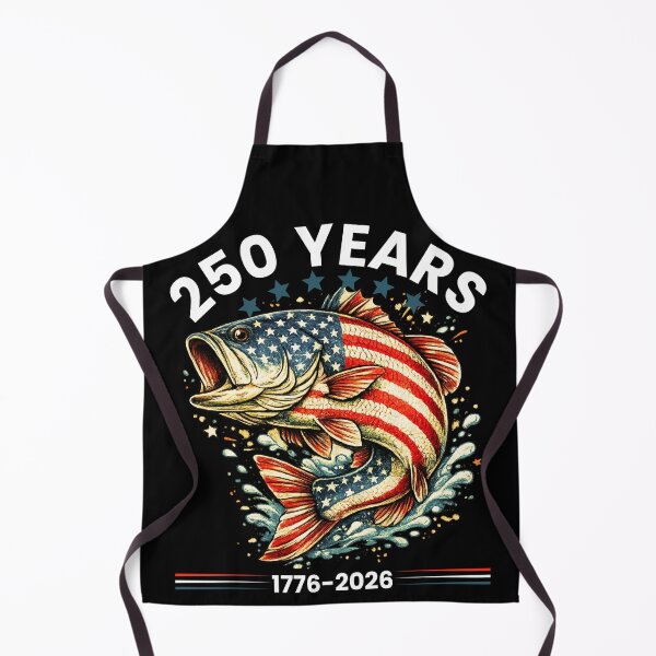 Item preview, Patriotic Bass Fishing 250 Years USA Flag Vintage Angler T-Shirt for American Fishermen designed and sold by Teetreasure2.