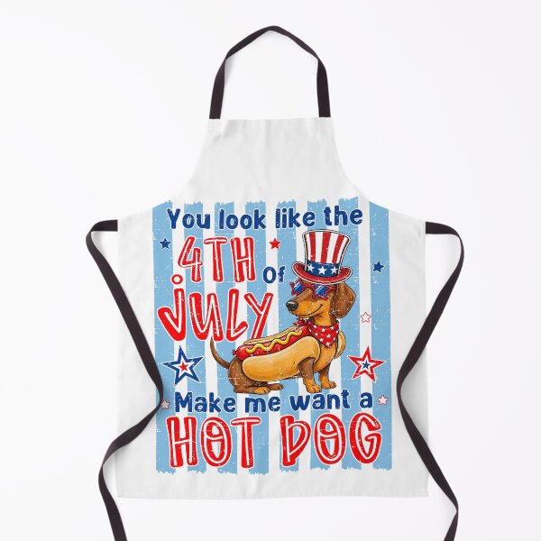 Item preview, Striped Dachshund You Look Like 4th of July Hotdog Retro Patriotic designed and sold by AnitaBice.