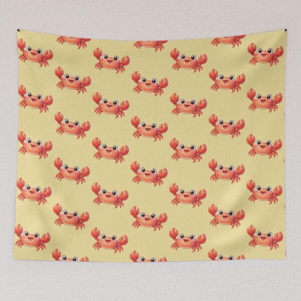 Item preview, Watercolour Crab Beach Illustration designed and sold by inspired-works.