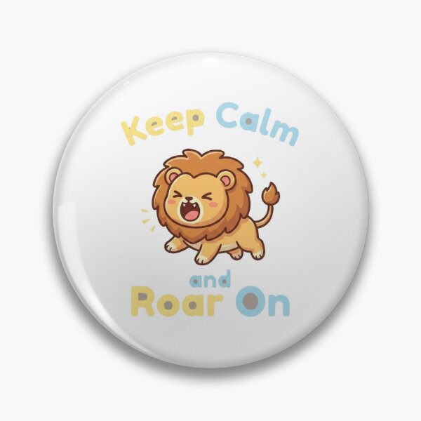 Item preview, Cute Baby Lion Kawaii Cartoon Sticker | Keep Calm Roar On Animal Design | Adorable Lion Illustration designed and sold by morning sun.