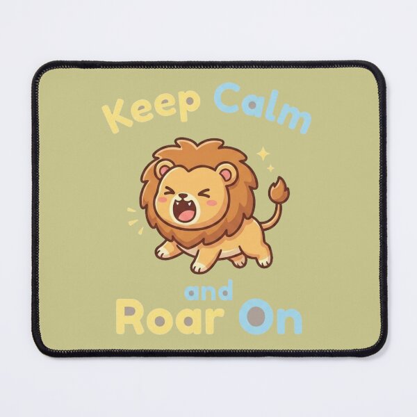 Item preview, Cute Baby Lion Kawaii Cartoon Sticker | Keep Calm Roar On Animal Design | Adorable Lion Illustration designed and sold by morning sun.