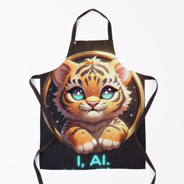 Item preview, NeoTig SparkFang AI – Cyber Tiger Mascot designed and sold by NeoTigLuna.