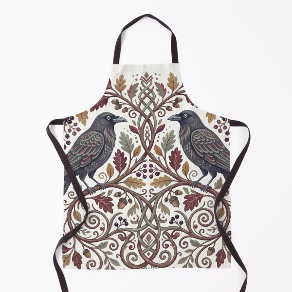 Item preview, Autumn Ravens Among Berry Branches designed and sold by ASTRAL ART LAB.