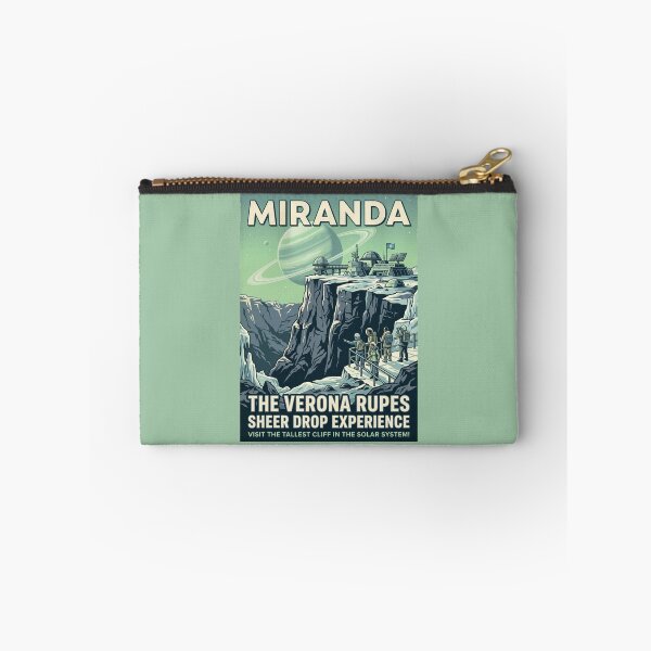 Item preview, Miranda Moon Retro NASA Travel Poster Verona Rupes designed and sold by RetroRewind Studio.