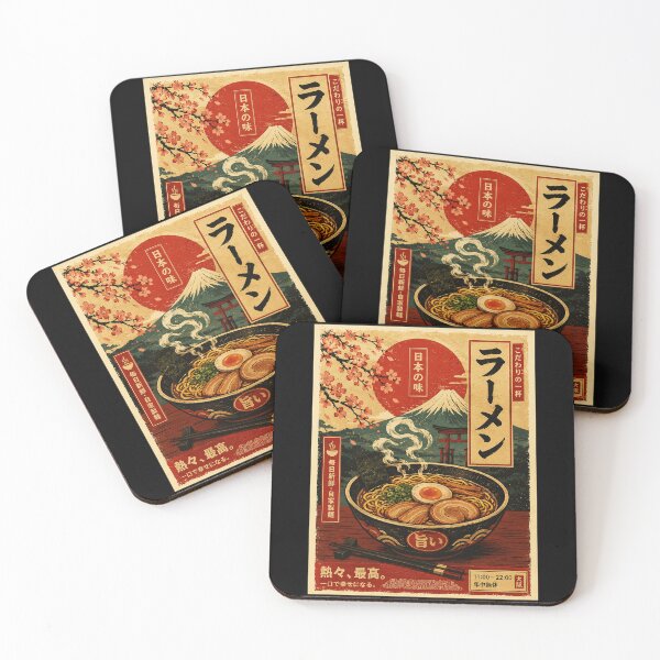 Item preview, Vintage Ramen Travel Poster with Mountain and Ocean Scenery designed and sold by ferminhays.