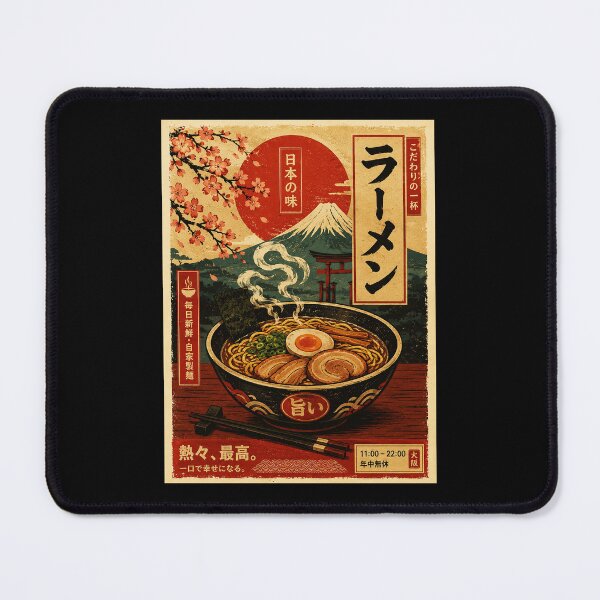 Item preview, Vintage Ramen Travel Poster with Mountain and Ocean Scenery designed and sold by ferminhays.
