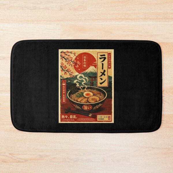 Item preview, Vintage Ramen Travel Poster with Mountain and Ocean Scenery designed and sold by ferminhays.