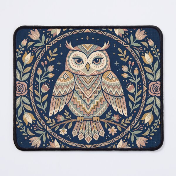 Item preview, Floral Owl Moonlit Garden designed and sold by ASTRAL ART LAB.