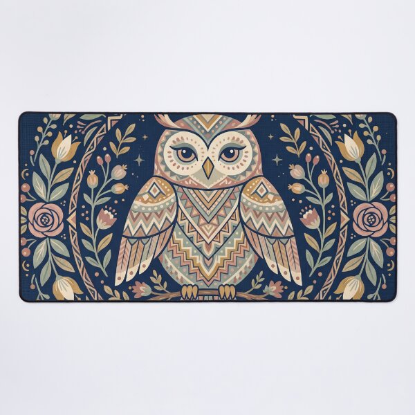 Item preview, Floral Owl Moonlit Garden designed and sold by ASTRAL ART LAB.