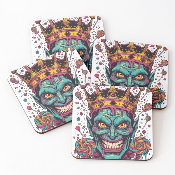 Item preview, Candy King Clown with Crown and Lollipops designed and sold by redblink store.