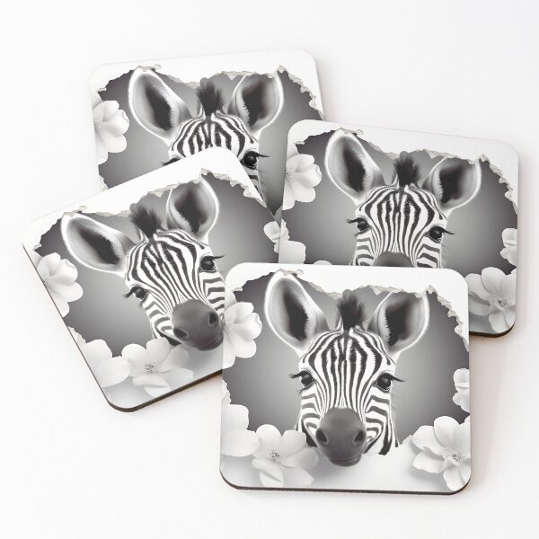 Item preview, Monochrome Safari Zebra Pattern designed and sold by LiveLearnCreate.