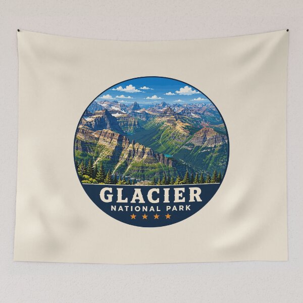 Item preview, Glacier National Park Sticker designed and sold by Gideon Emmerich.