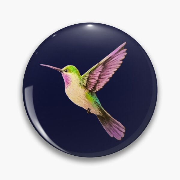 Item preview, Vibrant Pink and Lime Green Hummingbird Acrylic Painting designed and sold by ArtistsAtticWI.