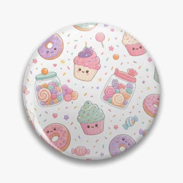 Item preview, Kawaii Pastel Sweets Pattern — Cute Dessert Seamless Print designed and sold by Bloomie_Studio .