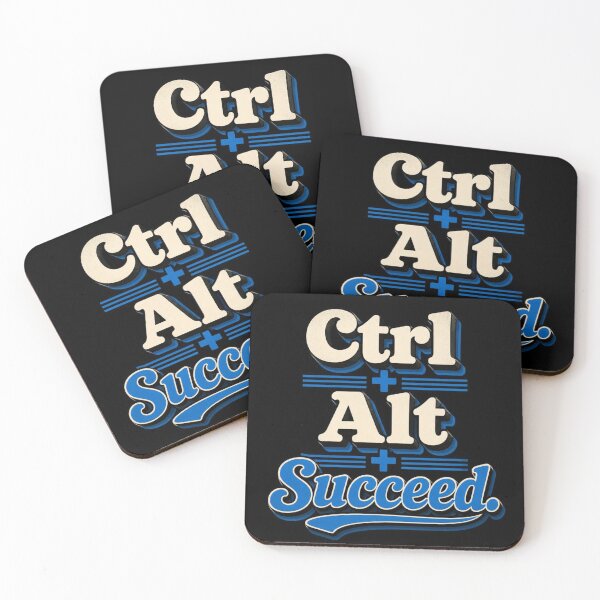 Item preview, Ctrl + Alt + Succeed. | Funny Tech Motivation Retro Quote designed and sold by Irene Catchmind.