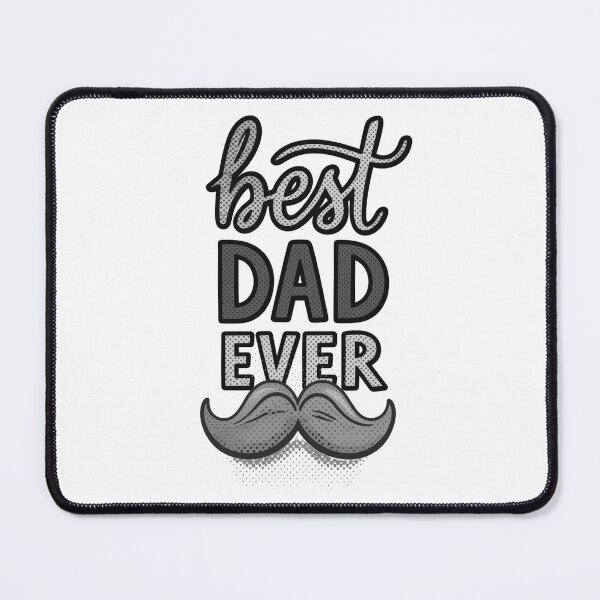 Item preview, Best Dad Ever with Black/White/Gray Mustache II designed and sold by JeweledDesigns.