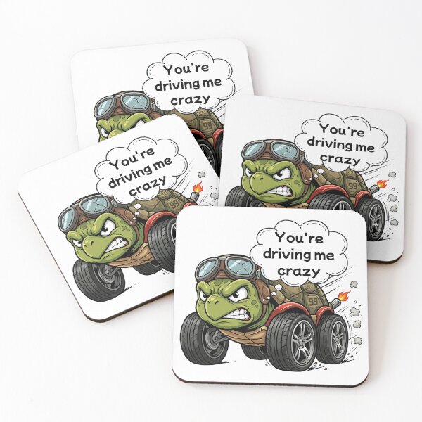 Item preview, Funny Racing Turtle Driving Me Crazy Cartoon designed and sold by rich-moda.