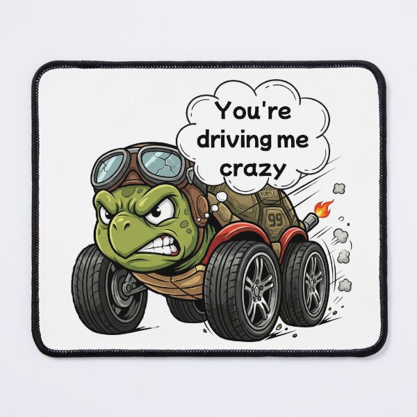 Item preview, Funny Racing Turtle Driving Me Crazy Cartoon designed and sold by rich-moda.